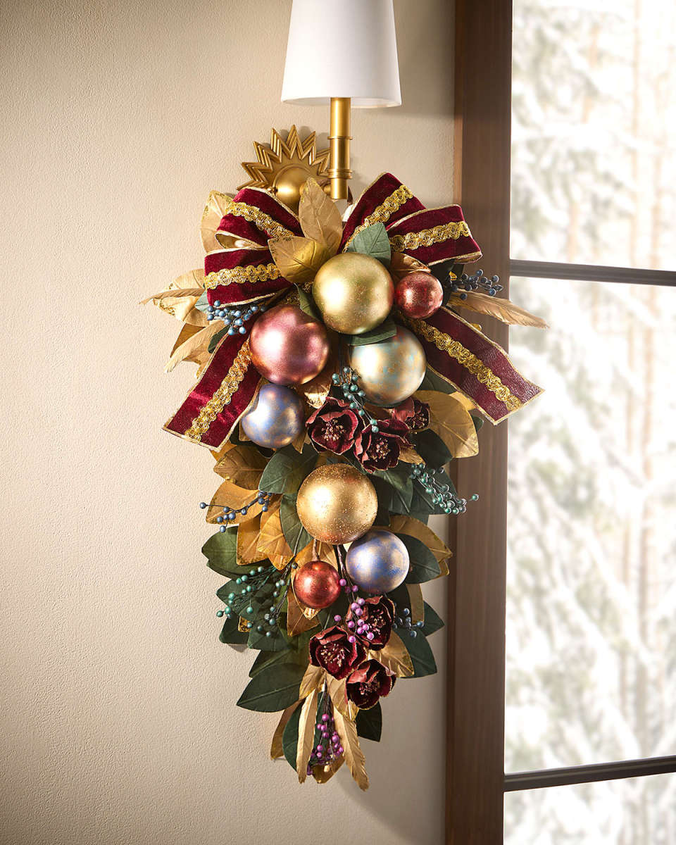 Spiritual Christmas Door Spray, 30"